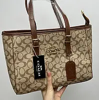 Сумка COACH Shopper Bag Brown 31 х 23 х 14 см