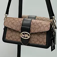 Сумка Coach Tabby Beige Shoulder Bag In Signature Canvas 29 х 15 х 9 см