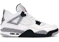 Кроссовки Nike Air Jordan 4 Retro White-Silver 44