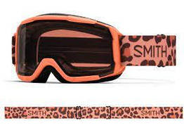Гірськолижна маска Smith Grom Youth Coral Cheetah print Лінза Ignitor Mirror S2
