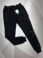 Спортивные штаны теплые Adidas на флисе мужские S-XXL арт.1711, 50, XL, Черный