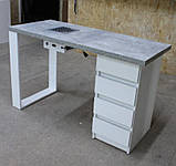 Стіл для манікюру з тумбой МR_СМ 100-01/32 Standart 115*50*75см, фото 7