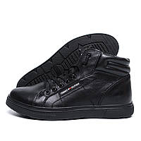 Мужские зимние кожаные Tommy Hilfiger Black