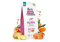 Беззерновий сухий корм для собак Brit Care Puppy Salmon and Potato для цуценят Бріт з лососем і картоплею 12 кг., фото 4