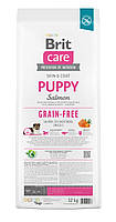 Беззерновий сухий корм для собак Brit Care Puppy Salmon and Potato для цуценят Бріт з лососем і картоплею 12 кг., фото 3