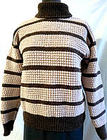 Теплый толстый вязанный свитер, унисекс, намужчину или женщину размер 46-48. Женский