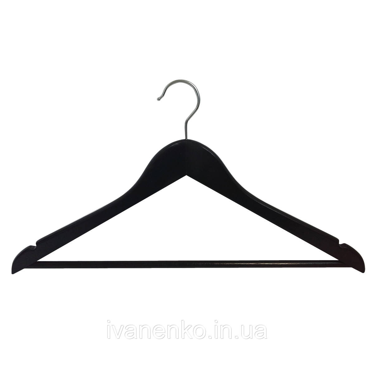 Вішалки плічка дерев'яні з поперечиною, фото 1