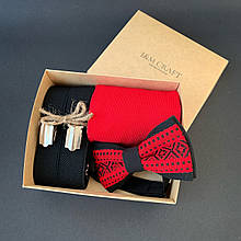 Набір I&M Craft для чоловіків підтяжки, краватка-метелик та шкарпетки (1201181)
