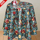 Новорічна Скатертина Клеєнка "Декорама" на флізеліновій основі. Ширина: 1,4 м, фото 5