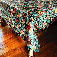 Новорічна Скатертина Клеєнка "Декорама" на флізеліновій основі. Ширина: 1,4 м