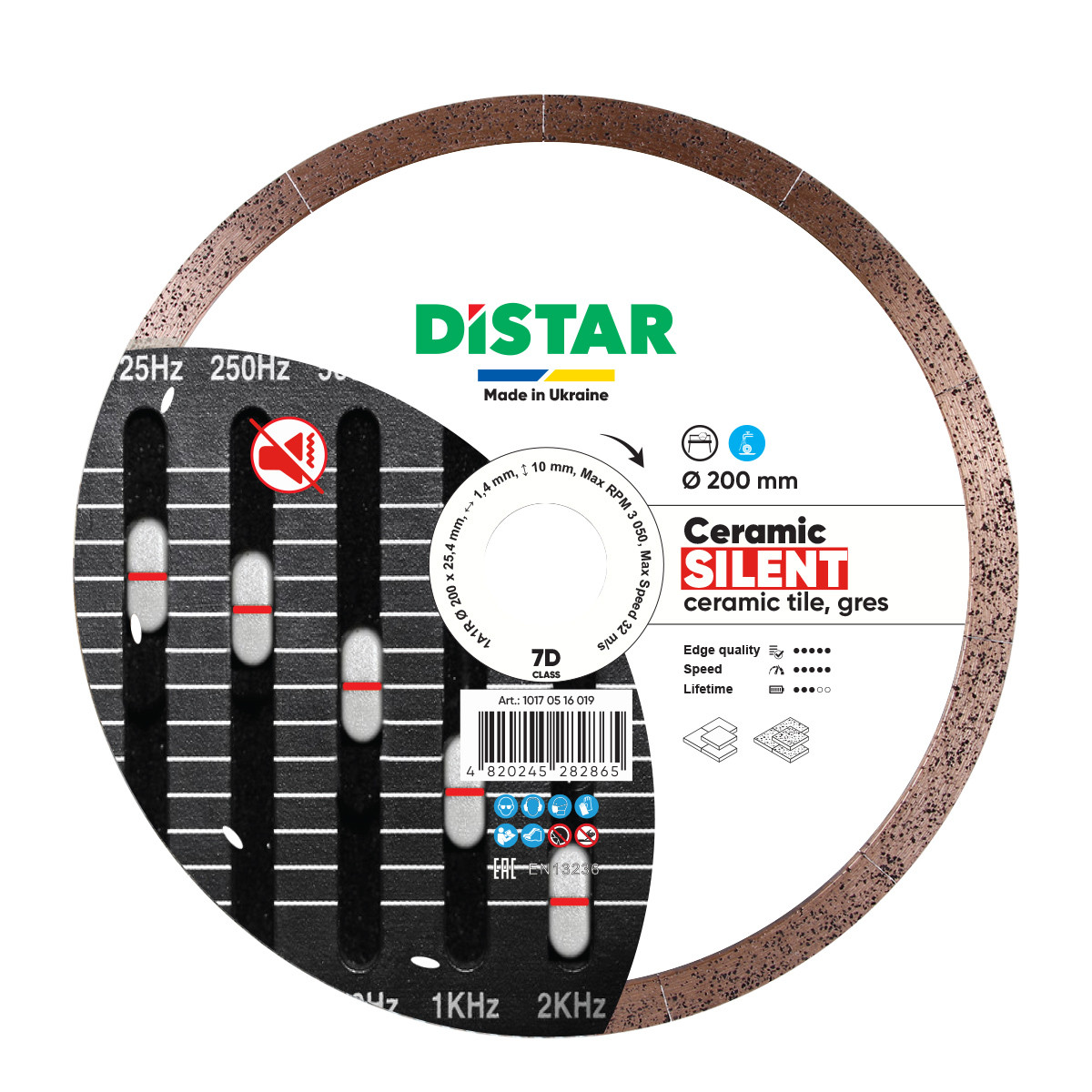 Алмазний диск по кераміці 200 х 25.4 мм Ceramic Silent DISTAR [10170516019]