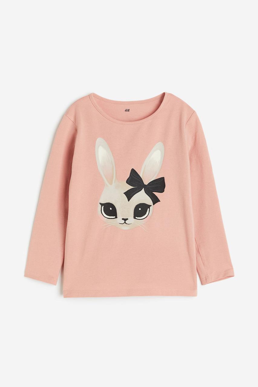 Реглан рожевий Кролик H&M  92, 98/104, 110/116, 122/128, 134/140см