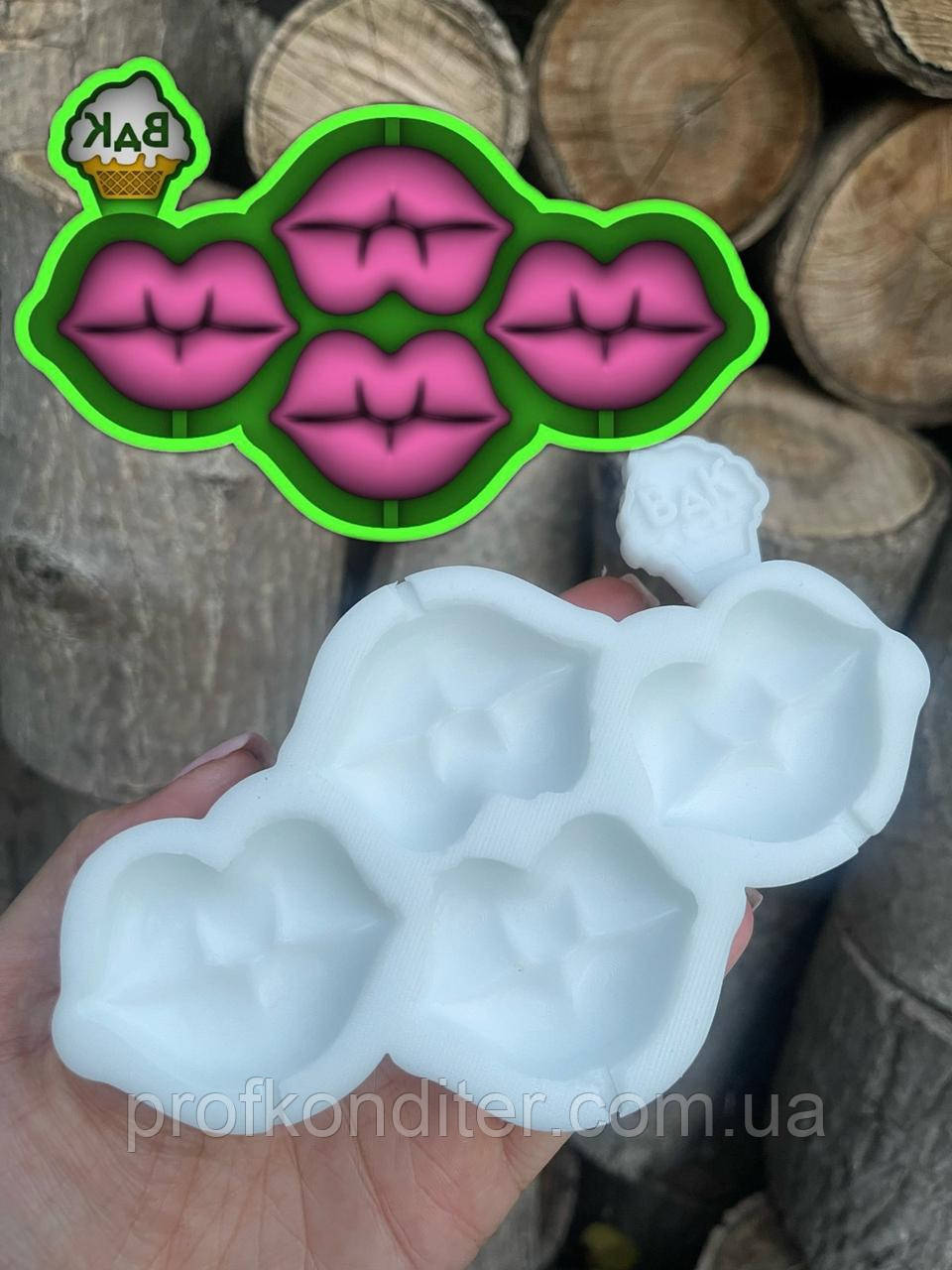 Ексклюзив. Силіконовий молд для шоколаду та ін "Губки Barbie під шпажки", фото 1