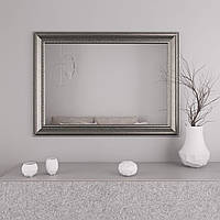 Невелике дзеркало на стіну 106х76 Срібло Black Mirror вологостійке для ванної кімнати