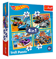 Пазли 4 в 1 Супер авто. Hot Wheels (35,48,54,70 ел.) 34627 (Trefl)