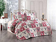 Новорічний комплект постільної білизни з фланелі ТМ Belizza сімейний розмір Border
