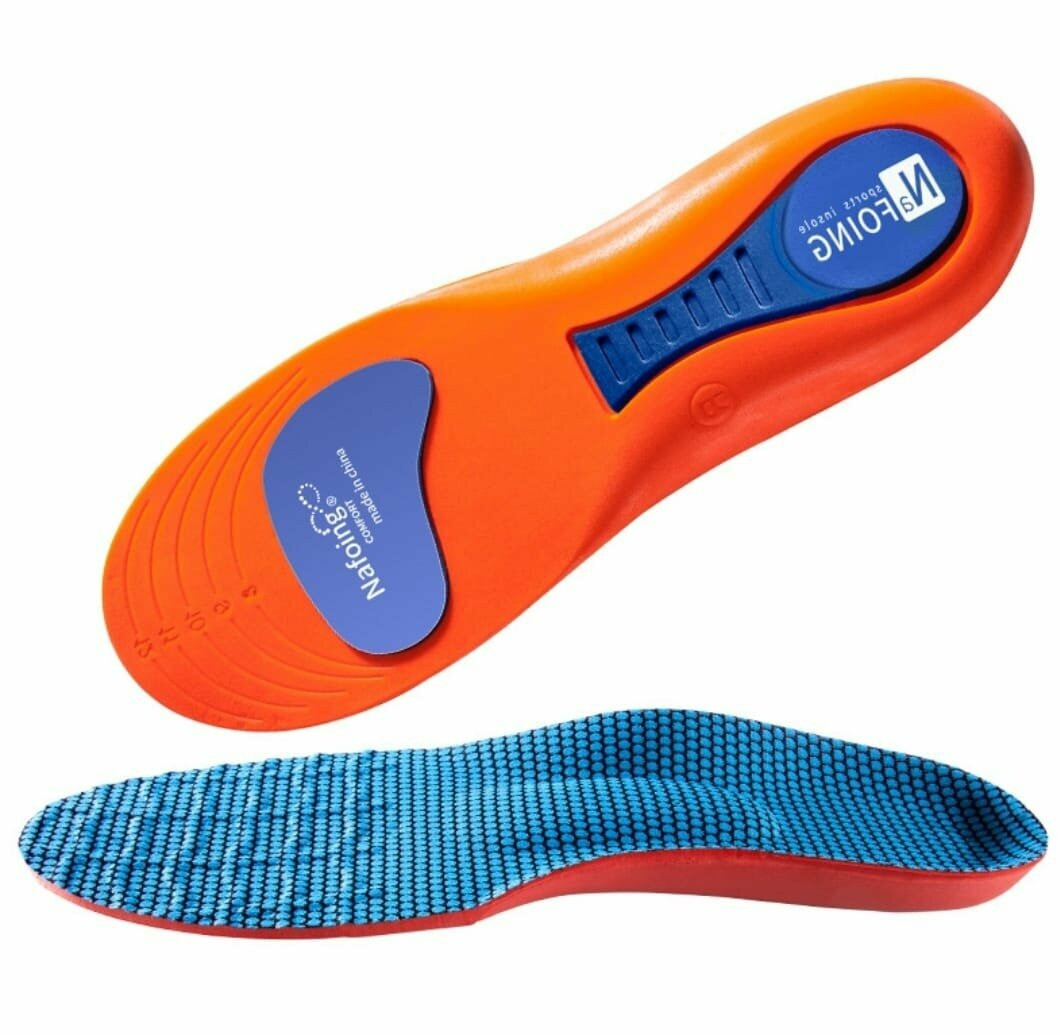 Устілки спортивні Nafoing для кросівок і спортивного взуття амортизувальні дихаючі Orange 41-42