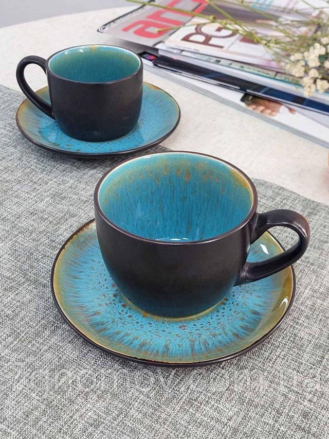 Кавовий набір на 4 персони бірюзовий Голандія по 200 мл