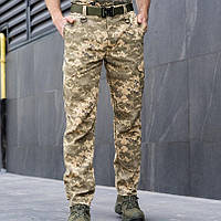 Брюки тактические карго Fixed Пиксель (S - 3XL) Rip-Stop Мужские штаны армейские с карманами демисезон
