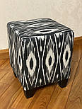 Квадратний пуф з дерев'яними ніжками, фото 2