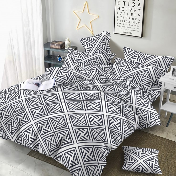 Наволочка на блискавці 70х70 (Бязь) | Від виробника "Королева Ночі" | Орнамент на білому, фото 1