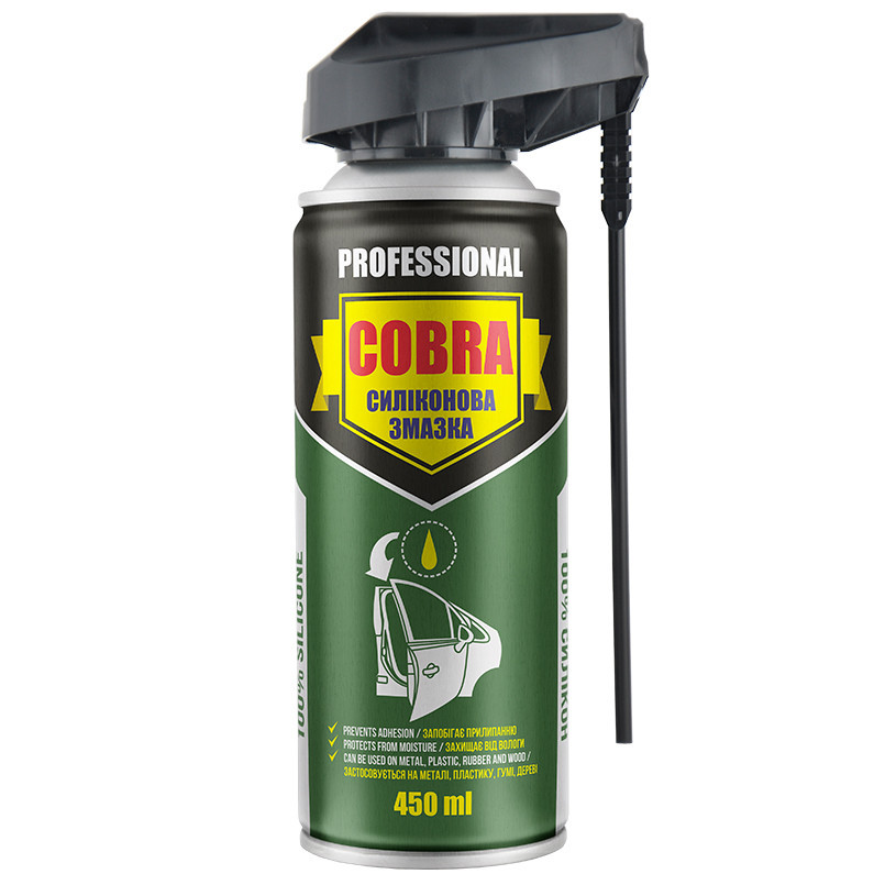 Силіконова змазка, SILICONE SPRAY PROFESSIONAL COBRA,450ml.NOWAX