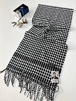 Мужской кашемировый шарф Чарли 180*35 см черно-белый