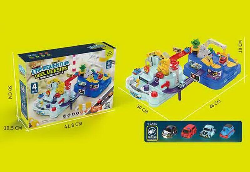 Трек механічний 207 A 4 машинки, підсвічування, подвійний автотрек, фото 1