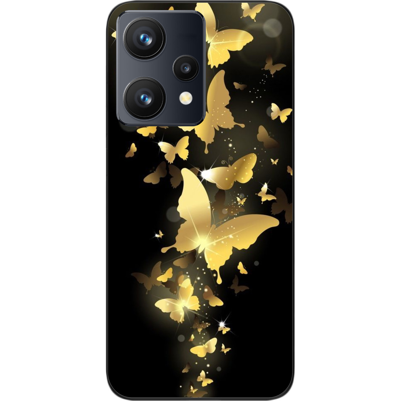 Силіконовий чохол Epik для Realme 9 4G з картинкою Золоті метелики