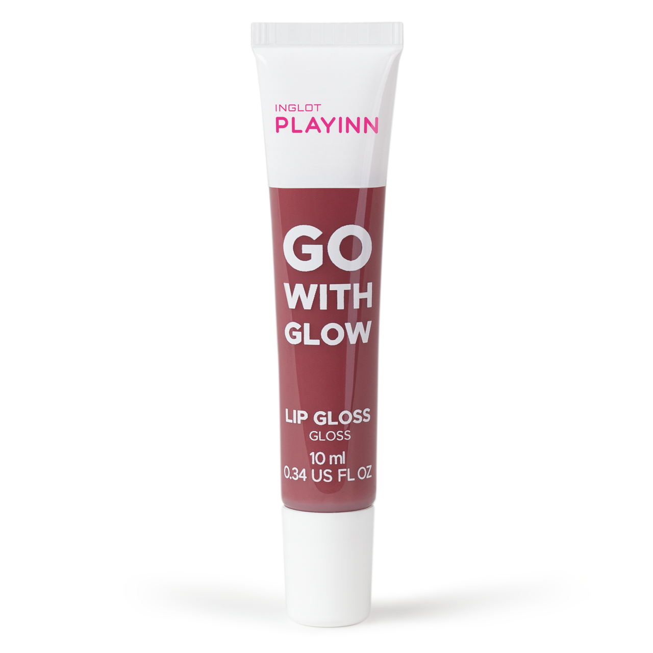 Блиск для губ рожевий Inglot Playinn Go with Glow 24, 10 мл