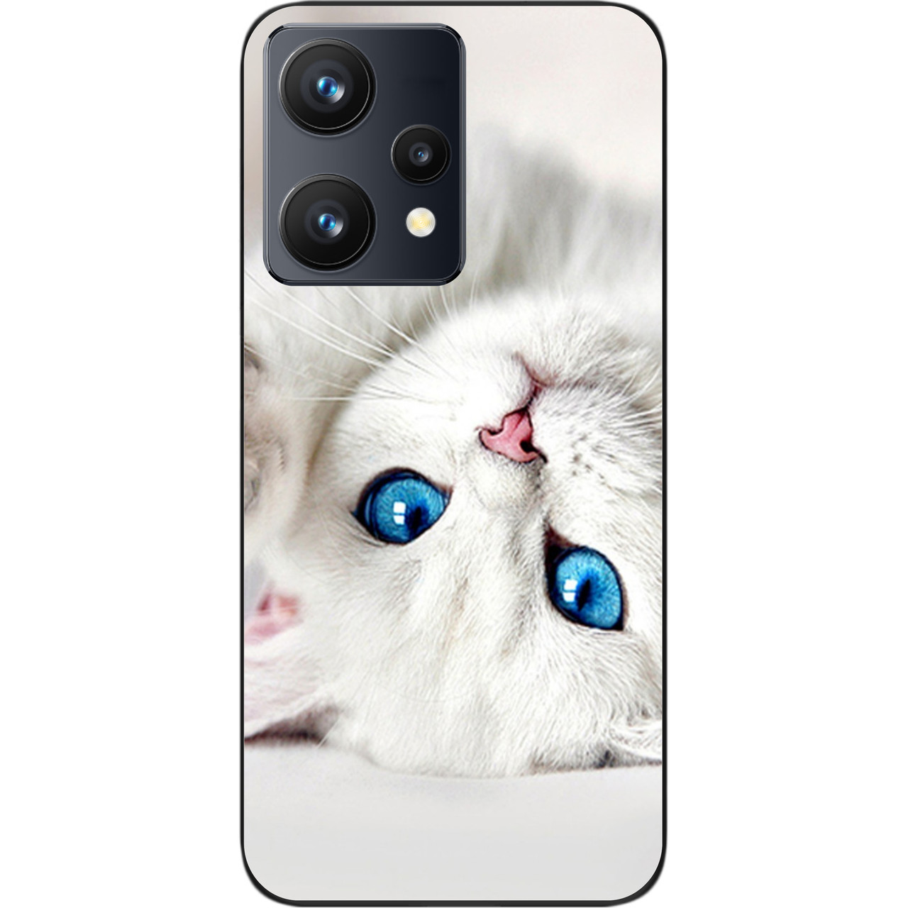 Оригінальний чохол Epik для Realme 9 4G з картинкою Білий котик
