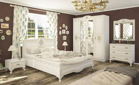 Спальний гарнітур "Мілан" - це виняткова колекція, яка приносить легкість та прованську свіжість 