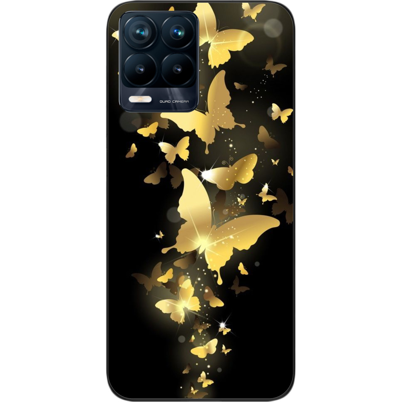 Силіконовий чохол Epik для Realme 8 Pro з картинкою Золоті метелики