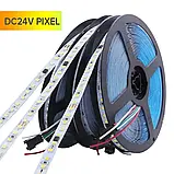 Світлодіодна стрічка хвиля, що біжить 24V SMD2835 120led\m 12W 1800Lm IP20 10мм 3000K, фото 7