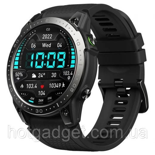 Смарт-годинник Zeblaze ARES 3 Pro Black (розмова, тонометр, пульсоксиметр)