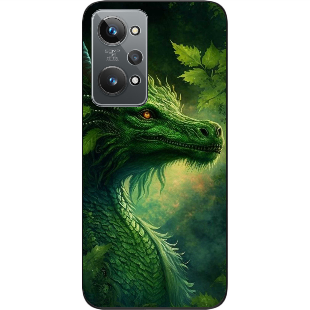 Силіконовий чохол бампер Epik для Realme GT2 з картинкою Зелений дракон