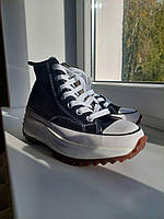 Женские повседневные кеды Converse Run Star Hike Lugged HI Black (черные) высокие кеды С005 Конверс