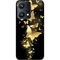 Силиконовый чехол Epik для Realme 9 Pro Plus с картинкой Золотые бабочки