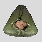 Зимовий спальний мішок Big Winter Waterproof -30°C Спальник кокон 210х100 см водонепроникний Olive, фото 3