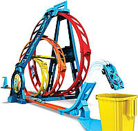 Оригінал Hot Wheels Track Builder Triple Loop Kit, Трек швидкісна гонка потрійна петля