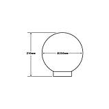 Садово-парковий світильник Опал (d-200) призматичний прозорий, фото 2