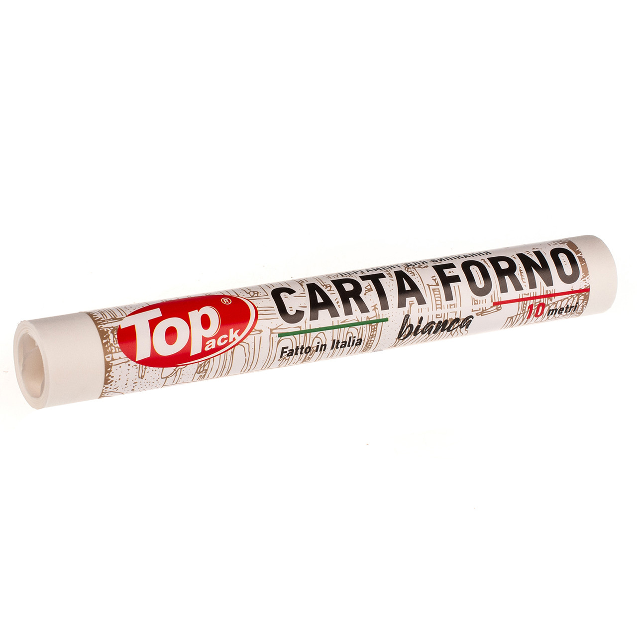 Пергамент для випікання силіконізований Toppack білий Carta Forno 38 см 10 м
