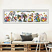 Набір для вишивання за нанесеною на канву схемою "6 Cuties 1". AIDA 14CT printed 62*21 см, фото 11
