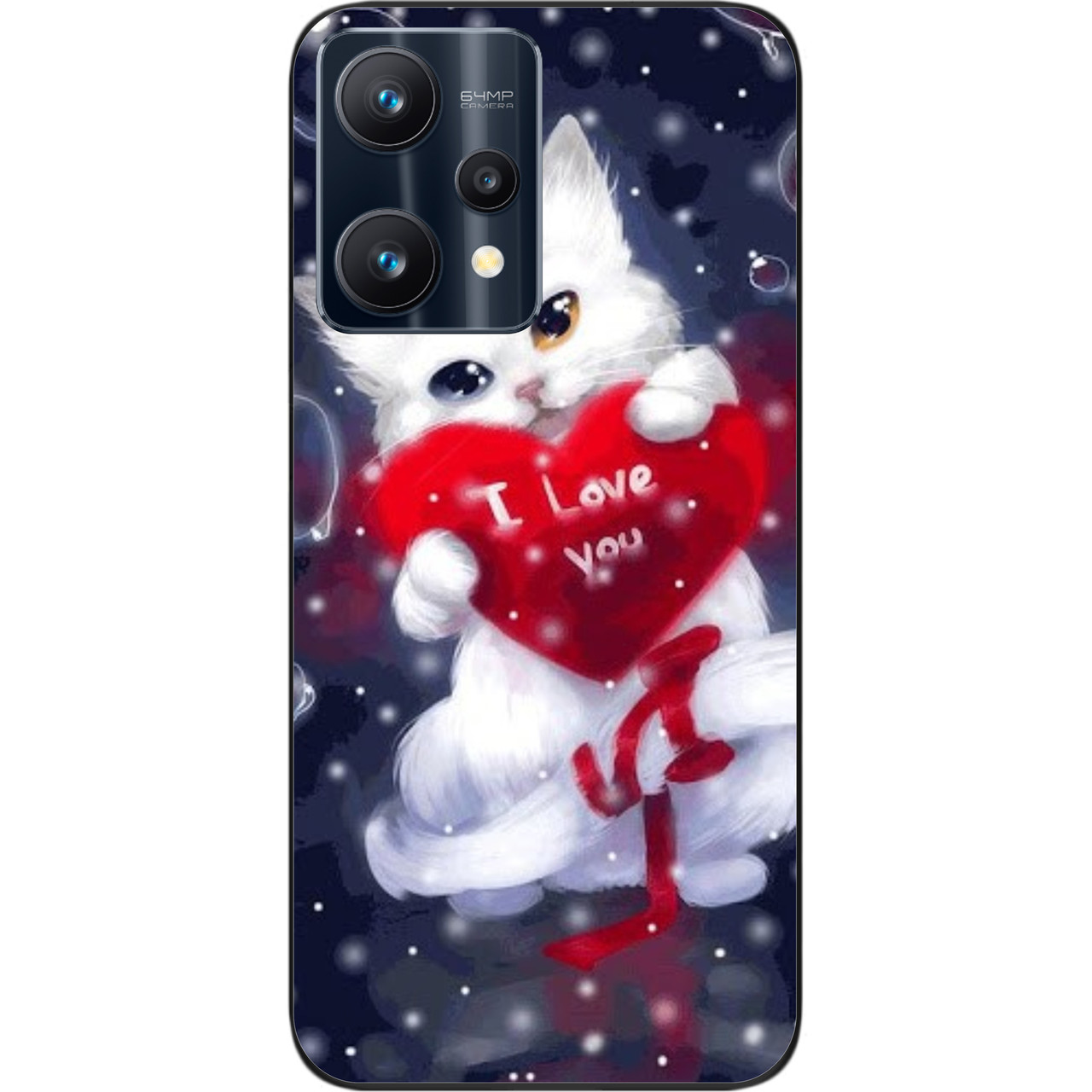 Силіконовий чохол Epik для Realme 9 Pro з картинкою Котик із серцем