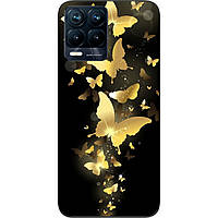 Силиконовый чехол Epik для Realme 8 4G с картинкой Золотые бабочки