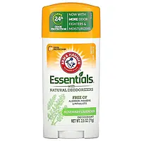 Arm & Hammer, Essentials, дезодорант с натуральными дезодорирующими компонентами, розмарин и лаванда, 71 г