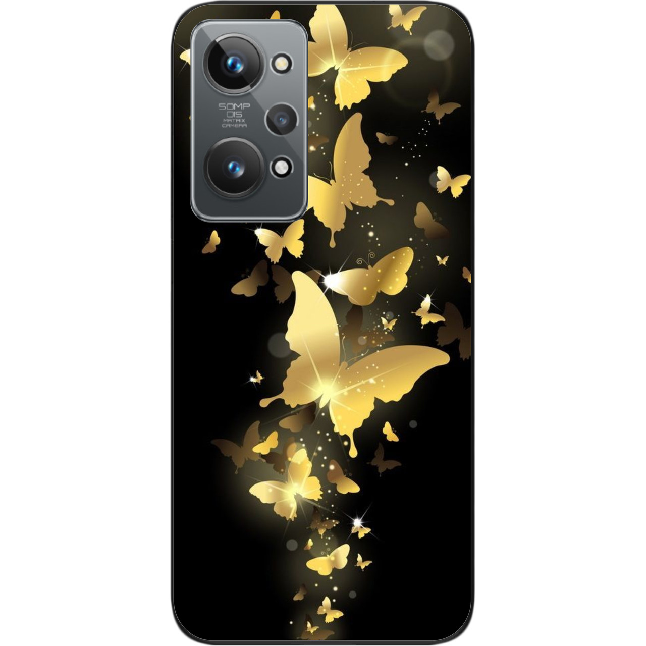 Силіконовий чохол Epik для Realme GT2 з картинкою Золоті метелики