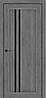 Двері Prague Бук Графітовий зі склом  Чорний, фото 2