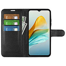 Шкіряний чохол книжка Lichee для ZTE blade A53 чорний, фото 3