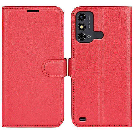 Шкіряний чохол книжка Lichee для ZTE blade A53 червоний, фото 1